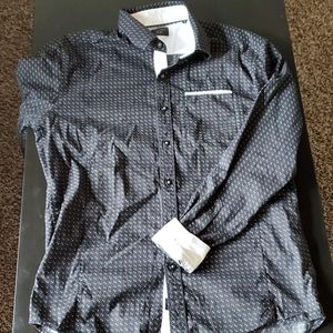 Mens 7diamonds Dress Button Up Small